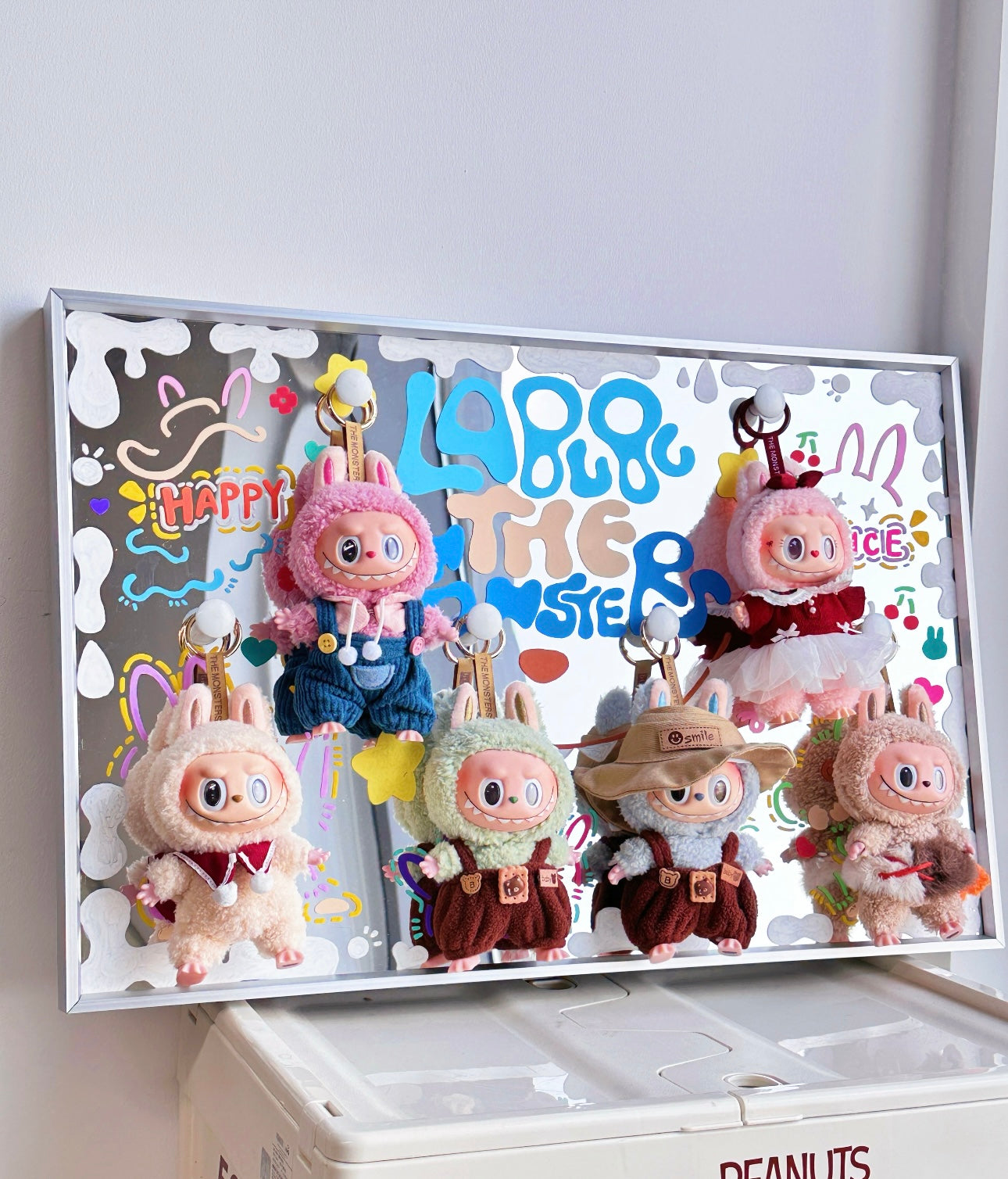 Stylish Labubu Treasure Box Art – Unique High-Quality Hanging Wall Display (Doll Not Included)
