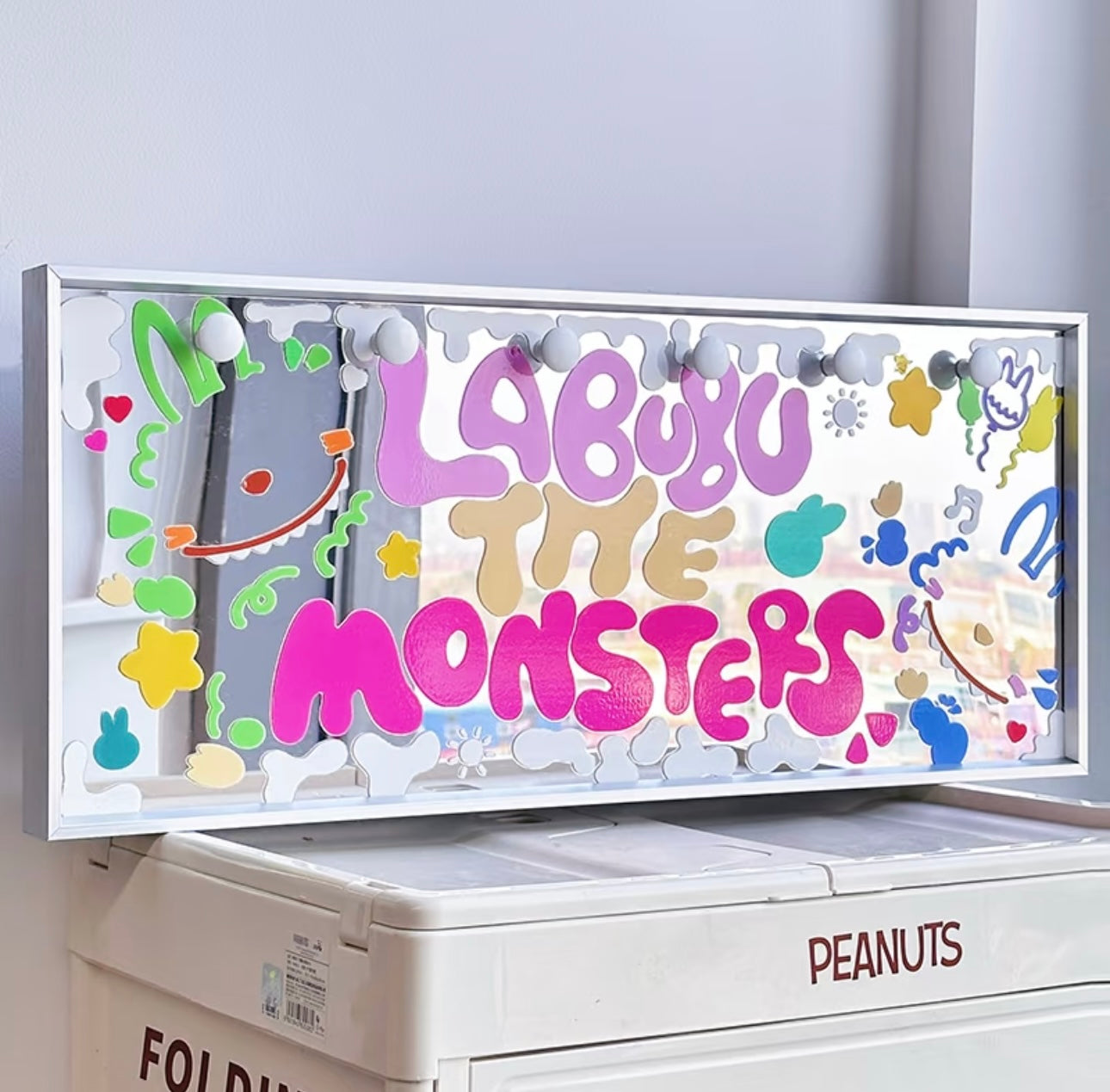 Stylish Labubu Treasure Box Art – Unique High-Quality Hanging Wall Display (Doll Not Included)